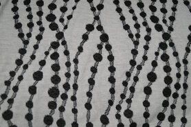 Zwart / Wit stoffen - Tricot stof - strepen en stippen - zwart/wit - 964351-43