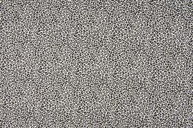 Panterprint stoffen - Katoen stof - panterprint - wit - 0486-050