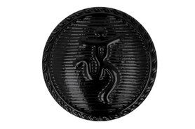 Fantasie - Knoop zwart met mensfiguur 1,8 cm (5607/28)*