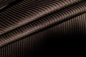 295gr/M² - Ribcord stof - grof - donkerbruin - 3044-058