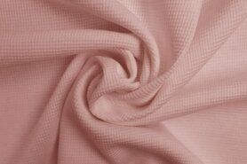 Babykamer stoffen - Katoen stof - tricot fijne wafel - roze - 0921-092