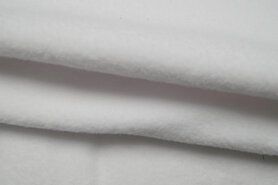 Witte / creme stoffen - Fleece stof - wit - 9111-050