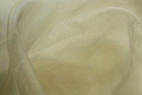 Carnavalsstoffen - Organza stof - licht - ecru - 4455-003