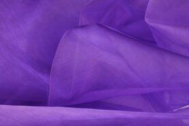 Sjaal stoffen - Organza stof - paars - 4455-017