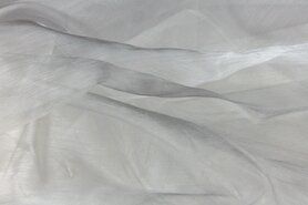 Sjaal stoffen - Organza stof - zilvergrijs - 4455-013