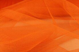 Goedkope stoffen - Tule stof - oranje - 4587-021