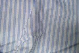 Babykamer stoffen - Katoen stof - streep - lichtblauw - 5574-002