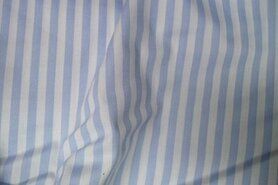 Decoratie en aankleding stoffen - Katoen stof - streep - lichtblauw - 5574-002
