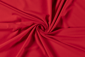 50% katoen, 45% polyester, 5% elastan stoffen - Tricot stof - rood - 14450-015