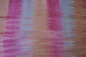 Viscose stoffen - Viscose stof - Tie Dye - roze/grijs - 982400-2