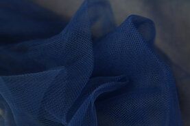 Blaue Stoffe - Tüll breit dunkelblau