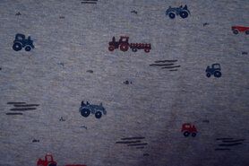 Joggingstoffen - Joggingstof - tractor - blauw - 18621-690