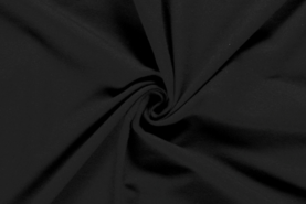 zwarte stoffen - Tricot stof - french terry - zwart - 5470-069