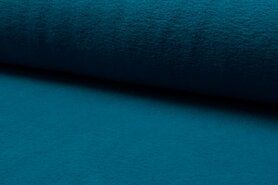 Fleece stoffen - Fleece stof - katoen - petrol - 0233-006