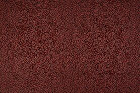 Beddengoed stoffen - Katoen stof - panterprint - steenrood - 0486-057