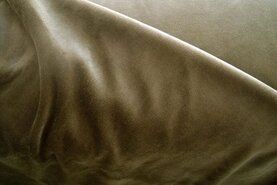 Taupe stoffen - Nicky velours stof - taupe - 3081-026