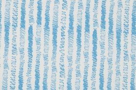 Lichtblauwe stoffen - Tricot stof - fantasie streep - lichtblauw - 340018-23