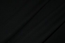 Katoen met elastan stoffen - Tricot stof - zwart - 5438-069