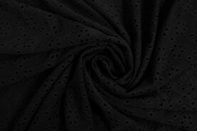 95% Polyester, 5% Elastan - KN20 16695-999 Jersey Lochstickerei schwarz