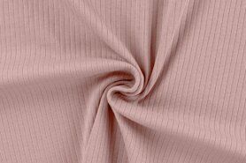 Roze stoffen - Tricot stof - rib mandy - dusty pink - K47010-130