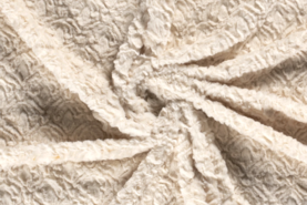 Decoratie en aankleding stoffen - Bont stof - gewerkt - ecru - 18044-051