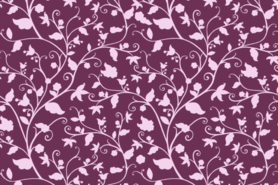 Paarse stoffen - Katoen stof - poplin bloemen - paars - 19420-045