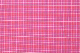 Ausverkauf - Baumwolle - Karo Knitter- rosa - 362009-61