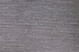 Goedkope stoffen - Tricot stof - stripe melange - donkergrijs - 325009-58