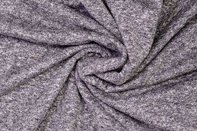 60% polyester, 40% wol stoffen - Gebreide stof - boucle - donkerbruin - 422015-10