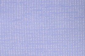 Uitverkoop - Tricot stof - stripe melange -blauw - 325009-56