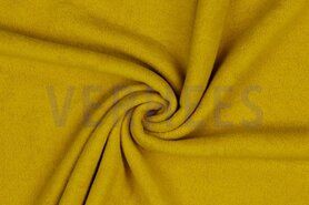 90% katoen, 10% polyester stoffen - Fleece stof - sherpa - oker - 8049-033