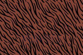 Jersey - Tricot stof - sweattricot zebra - terra - 9762-009