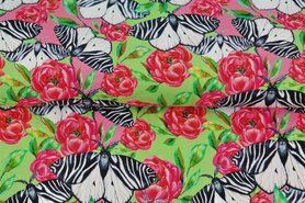 Stenzo Stoffe Ausverkauf - Jersey - digital Schmetterlinge - rosa - 19918-12