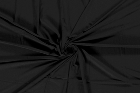 Katoenen tricot stoffen - Tricot stof - Bamboo tricot uni - zwart - 14530-069
