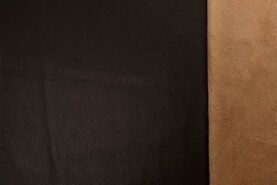 Donkerbruine stoffen - Kunstleer stof - Super soft vegan leather - donkerbruin - 0884-100