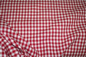 Katoenen stoffen - Katoen stof - Boerenbont ruit (0,4 cm) - rood - 5582-015