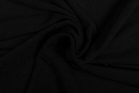 Bamboo met elastan stoffen - Tricot stof - Pure Bamboo - zwart - 0781-999