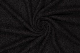 KnipIdee stoffen - Bont stof - tedolino fur - zwart - 0943-999