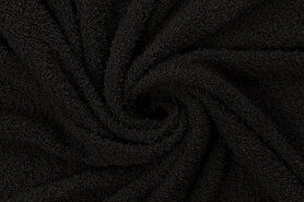 Polyester en elastan stoffen - Gebreide stof - boucle - zwart - 0937-999