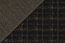 Nieuwe stoffen - Tricot stof - angora glitter square - zwart - 19110-999