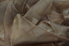 Bruine stoffen - Organza stof - chocoladebruin - 4455-012