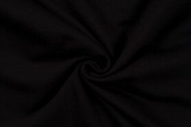 Diverse merken stoffen - Tricot stof - French Terry - zwart - 0196-690