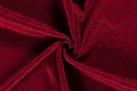 Dunkelrot - Tricot stof - sweattricot gemeleerd - donkerrood - 3083-018
