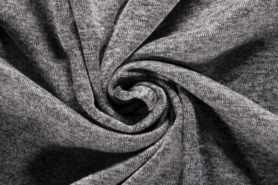 Hellgrau - Tricot stof - sweattricot gemeleerd - lichtgrijs - 3083-061