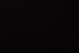 Zwarte stoffen - Gebreide stof - cable miami - zwart - RS0343-690