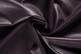 Paarse stoffen - Kunstleer stof - aubergine - 1268-019