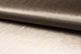 MR stoffen - Polyester stof - Velours de luxe - beige - 1048-053