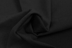 Linnen stoffen - Linnen stof - gerecycled woven mixed linen - zwart - 0823-999