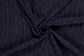 Marineblauwe stoffen - Ribcord stof - grof - marine - 18151-008