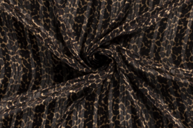 Beige stoffen - Polyester stof - chiffon dierenprint - beige - 18051-052